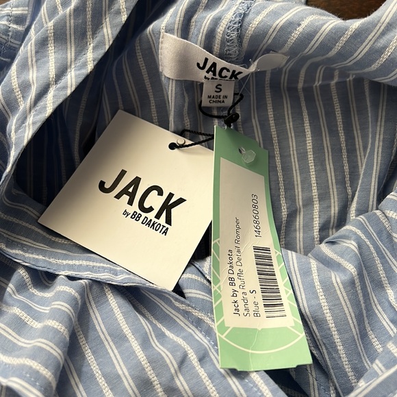 Jack BB Dakota Sandra Stripe Ruffle Romper - Picture 7 of 8